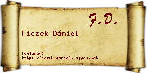 Ficzek Dániel névjegykártya